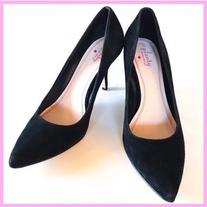 PLENTY BY TRACY REESE | Black Suede Stiletto Heels